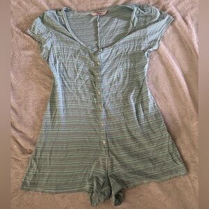 Women's Victoria's Secret pajamas romper striped Blue Size L